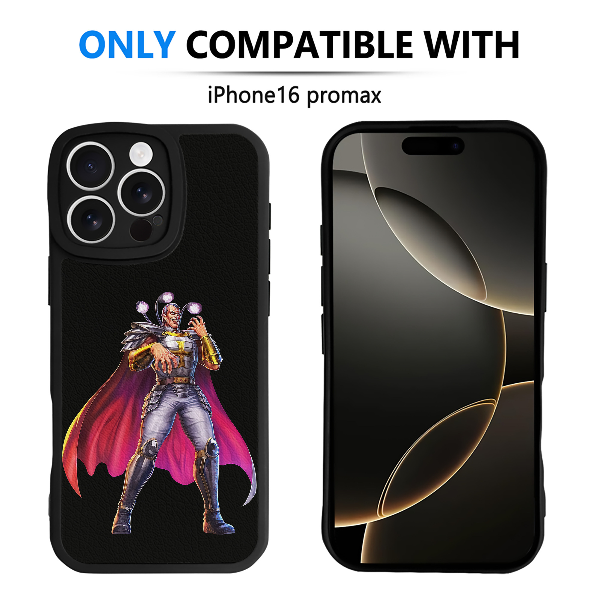 （画像用） 北斗の拳 Fist of the North Star 【iPhone 16シリーズ対応】シリコンスマホケース（レザー調） 材質：シリコン